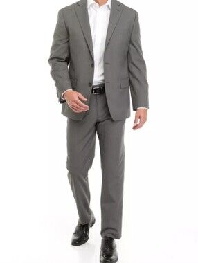 Michael Kors Mens Airsoft Classic Fit Sport Coat Blazer Charcoal Grey Textured 4